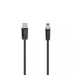 Kabel USB 3.0 5 Gbit/s 1.5m Sort - Højhastighedsdatakabel fra HAMA Kabel USB 3.0 5 Gbit/s 1.5m Sort