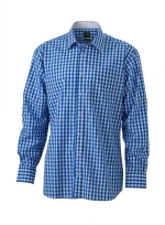 JAMES & NICHOLSON HERRESKJORTE I TERN - SMART LANGÆRMET POPLINSKJORTE JAMES & NICHOLSON MEN'S CHECKED SHIRT