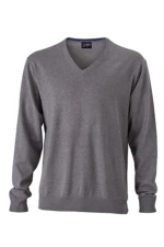 JAMES & NICHOLSON HERRE V-HALS PULLOVER - KLASSISK BOMULDSPATHER TIL MÆND JAMES & NICHOLSON MEN'S V-NECK PULLOVER