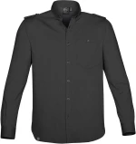 MEN'S HANFORD L/S SKJORTE - 100% BOMULD, KNAPLUKNING, SKULDER-EPAULETTER MEN'S HANFORD L/S SHIRT