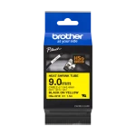 Brother original HSe-621E - 9 mm krympeflextape i sort på gul Brother original HSe-621E - 9 mm krympeflextape i sort på gul