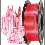 SKILPRO Silk PLA Filament - Rød - 1kg - Højkvalitets 3D-print med silkeagtig finish SKILPRO - Silk PLA Filament - Red - 1kg