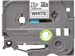 Brother original TZe231 tape &ndash; sort p&aring; hvid, 12 mm bred