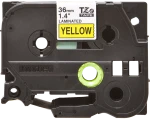 Brother original TZe-661 tape &ndash; sort tekst p&aring; gul, 36 mm bred