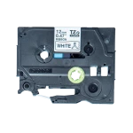 Brother original TZe-R231 satinb&aring;nd &ndash; sort p&aring; hvid, 12 mm bred