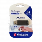 64GB USB 3.2 - Verbatim PinStripe USB-drev | Hurtig og pålidelig lagring 64GB USB 3.2 - Verbatim PinStripe USB Drive