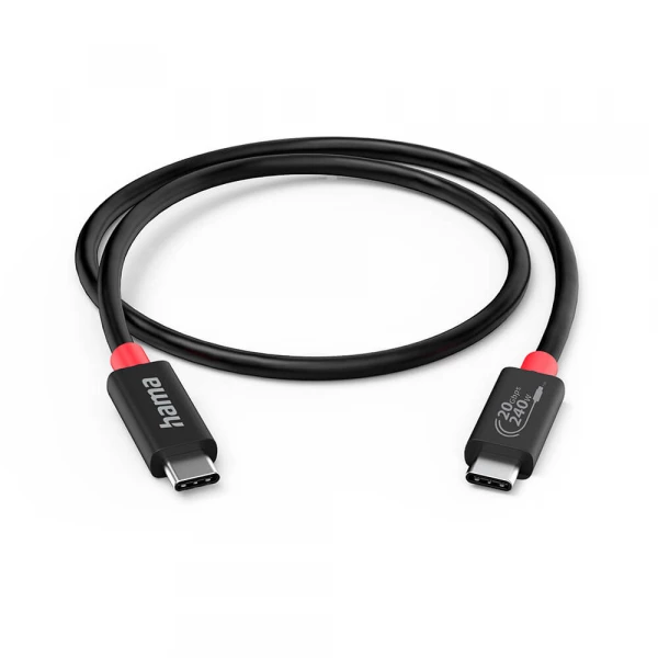 Kabel USB-C USB 4.0 Gen2 20 Gbit/s 240W 2.0m Sort Kabel USB-C USB 4.0 Gen2 20 Gbit/s 240W 2.0m Sort