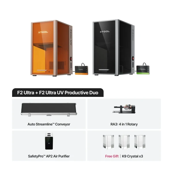 xTool F2 Ultra Dual med F2 Ultra UV All-in-one Business Duo xTool F2 Ultra Dual med F2 Ultra UV All-in-one Business Duo