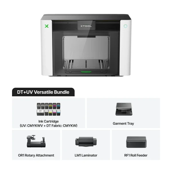 xTool O1 Omni Printer UV og DTG Versatile Bundle xTool O1 Omni Printer UV og DTG Versatile Bundle