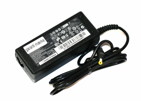 HP Compaq 65W 18.5V 3.5A str&oslash;mforsyning med 4.8 mm x 1.7 mm (Small Yellow Tip ) Lille Stick - Original