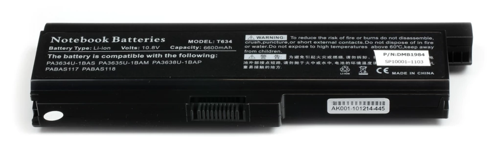 10.8V 6600mAh kvalitets lithium ion batteri til B&aelig;rbar computer 
