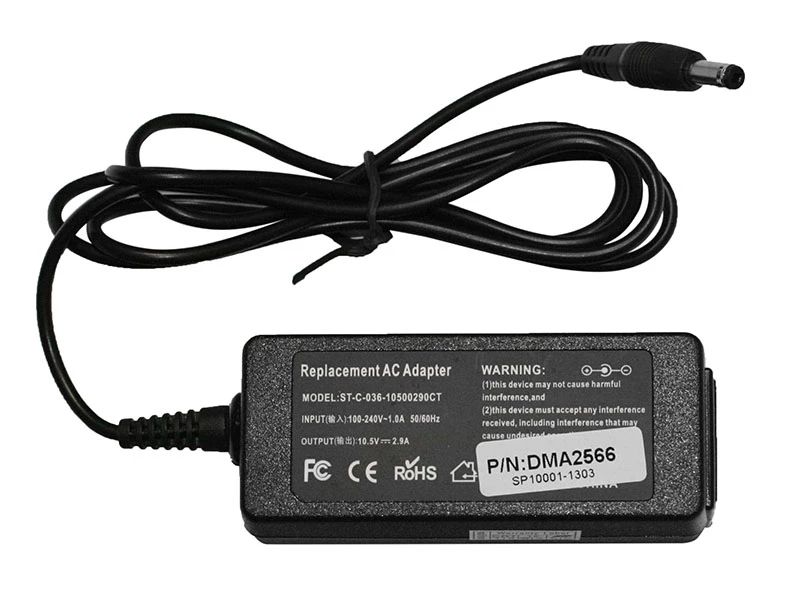 Sony 30W 10.5V strømforsyning til Sony-Fujitsu - Hurtig levering og prisgaranti Sony 30W 10.5V 2.9A strømforsyning med 4.8mm x 1.8mm stik - Kompatibel