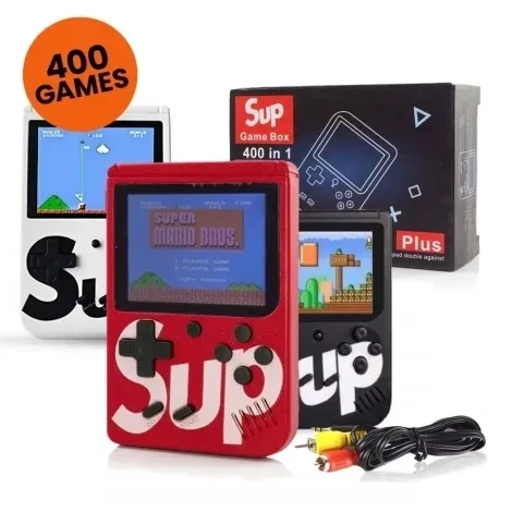 SUP Retro Mini Spilkonsol – 400 Spil Blå Retro mini console Game SUP 400 games - BLÅ