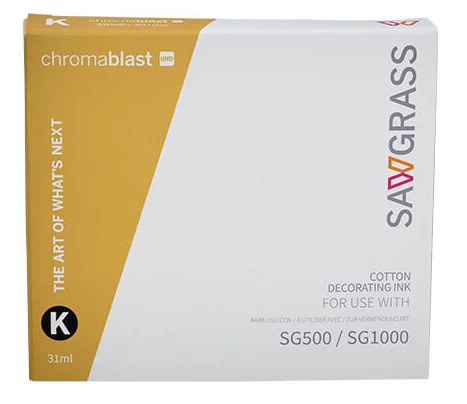 Sawgrass Chromablast UHD Ink - Black 31ml for SG500 and SG1000 Sublimation Printers Sawgrass chromablast UHD - Sort - 31ml til SG500 og SG1000