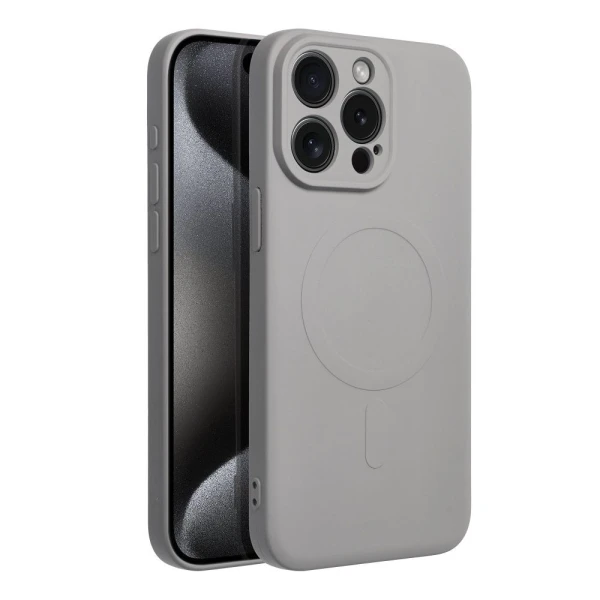 iPhone 15 Pro Magsafe silicon cover - titanium gray iPhone 15 Pro Magsafe silicon cover - titanium gray