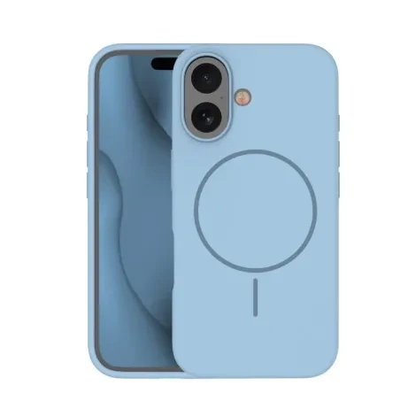 iPhone 16 Magsafe Case Silicon Thin - light blue iPhone 16 Magsafe Case Silicon Thin - light blue