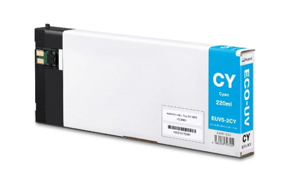 EUV5 - UV blæk 220ml - Cyan Blækpatron til Roland BD8 og BD12 EUV5 - UV blæk 220ml - Cyan
