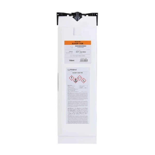 EUV5P-7OR - UV blæk 750ml - Orange Blækpatron til Roland UV Printer EUV5P-7OR - UV blæk 750ml - Orange