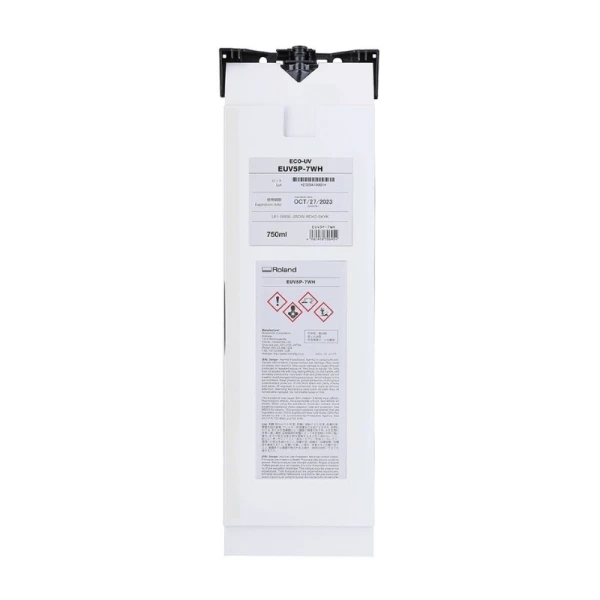 EUV5P-7WH - UV blæk 750ml - Hvid Blækpatron til Roland UV Printer EUV5P-7WH - UV blæk 750ml - Hvid