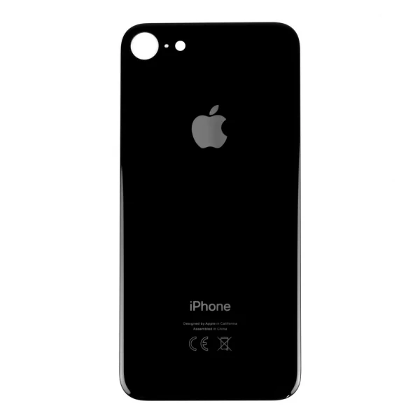 Apple iPhone 8 Bagside Glas Sort - Kvalitetsreservedele med Hurtig Levering Apple iPhone 8 Bagside glas - Sort