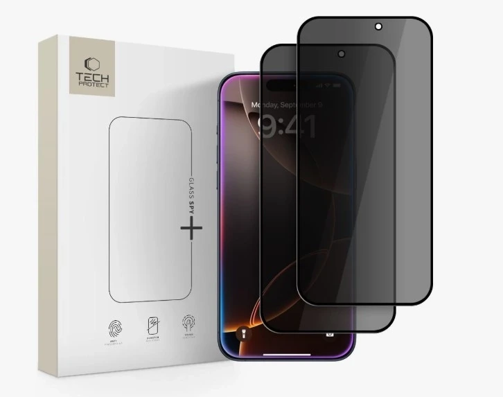 TECH-Protect Pack Privacy sk&aelig;rmbeskyttelse til iPhone 16 Pro, iPhone 17 og iPhone 17 Pro