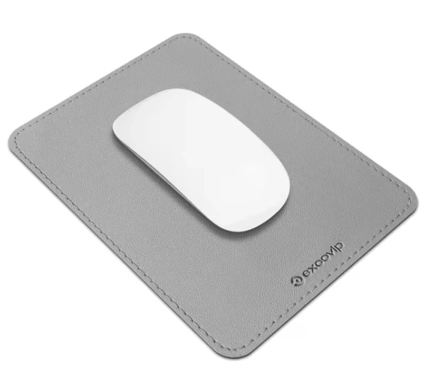 Leather Mouse Pad 15x20 cm grey
