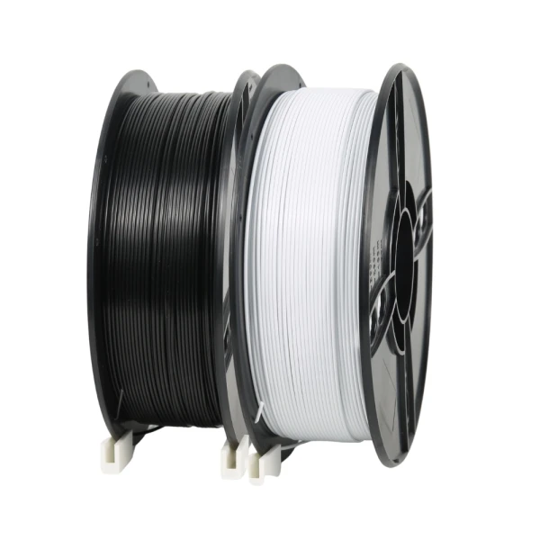SKILPRO - Flexible PLA++ Filament pakke - Hvid og sort - 2 x 1 kg