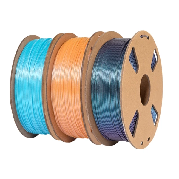 SKILPRO - PLA++ Chameleon Filament pakke - Tiffany blue, Tulip og sort - 3 x 1 kg