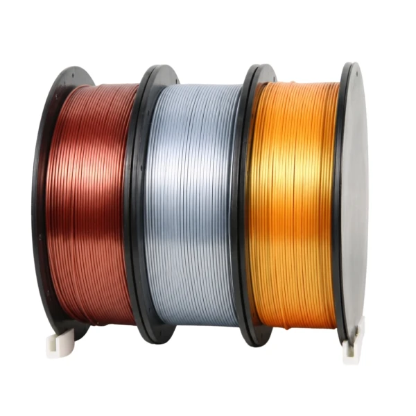 SKILPRO - Silky PLA++ Filament pakke - S&oslash;lv, bronze og guld - 3 x 1 kg