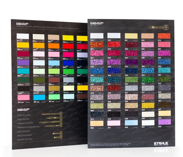 STAHLS tekstilfolie Farvekort