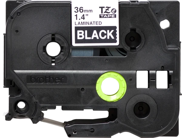Brother original TZe365 tape – hvid tekst på sort, 36 mm bred Brother original TZe365 tape – hvid tekst på sort, 36 mm bred