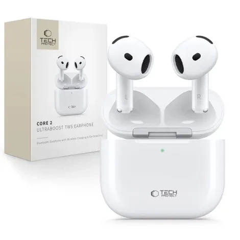 TECH-PROTEC Ultraboost TWS Wireless Earbuds CORE 2- white TECH-PROTEC Ultraboost TWS Wireless Earbuds CORE 2- white