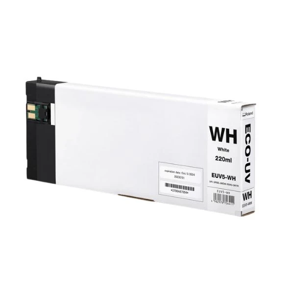 EUV5 - UV blæk 220ml - Hvid Blækpatron til Roland BD8 og BD12 EUV5 - UV blæk 220ml - Hvid