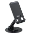 BWOO BO-ZJ132 sort 360 grader roterbar og foldbar mobilholder i aluminium