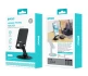 BWOO BO-ZJ132 sort 360 grader roterbar og foldbar mobilholder i aluminium