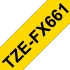 Brother original TZe-FX661 tape – sort tekst på gul, fleksibel kabeltape, 36 mm bred